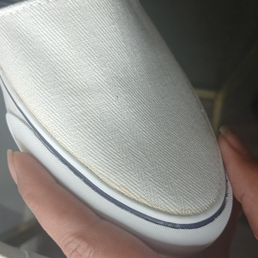 Cole Haan White Canvas Slip On Shoes Size 7.5 - Picture 13 of 14